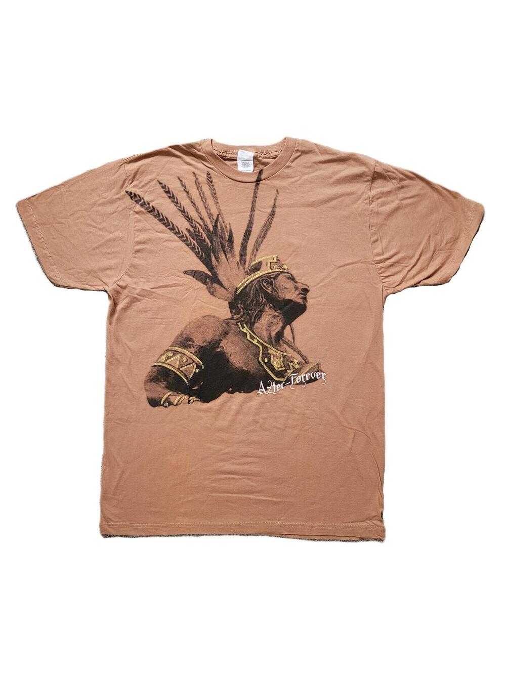 Men’s XL Native Warrior Aztec Forever Graphic T-Shirt Brown by Bay Island NWOT